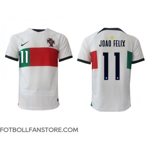 Portugal Joao Felix #11 Borta matchtröja VM 2022 Kortärmad Billigt